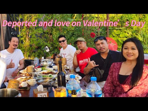 Valentines Day in Laos with deportee and his family