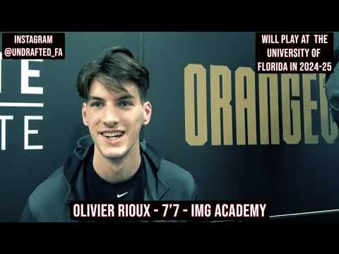 7-foot-7 Olivier Rioux All-Canadian Game Highlights and Interview | Florida Gators commit
