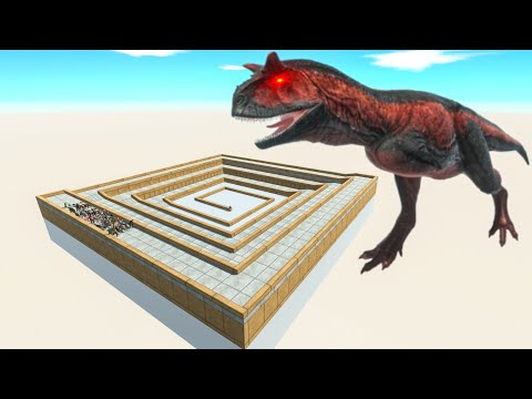 All Unit Escape From Carnotaurus - Last Survivor - Animal Revolt Battle Simulator