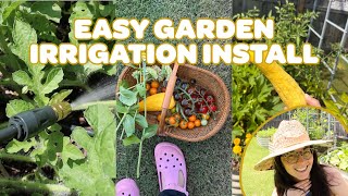 EASY irrigation installation for my vegetable garden! | Vego Gardens Irrigation Kit!