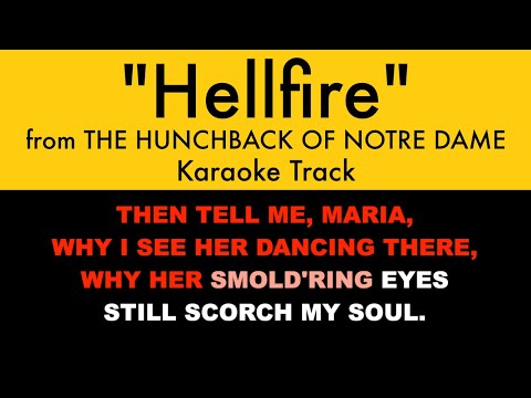 "Hellfire" from The Hunchback of Notre Dame - Karaoke Track with Lyrics