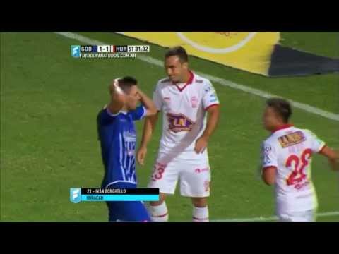 Gol de Borghello. Godoy Cruz 1 - Huracán 1. Fecha 3. Primera División 2015. FPT.