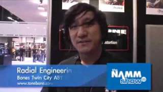 Video thumbnail for Radial Engineering Bones Twin City ABY Amp Switcher Demo'd At Winter NAMM by gearwire