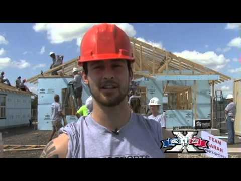 Colby Robak helping out with Habitat for Humanity