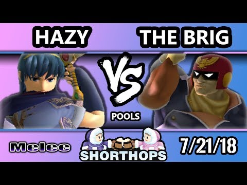 SH 1 SSBM - hazy (Marth) Vs. The Brig (Captain Falcon) - Smash Melee Pool B - WR2