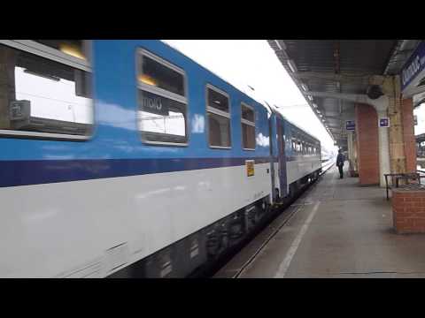 ČD 151.001 - Odjezd vlaku Ex 145 Landek - Olomouc hl.n., 19.1.2013