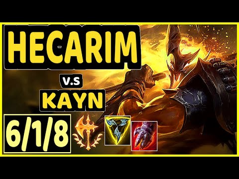 HECARIM vs KAYN - 6/1/8 KDA JUNGLE CHALLENGER GAMEPLAY - KR