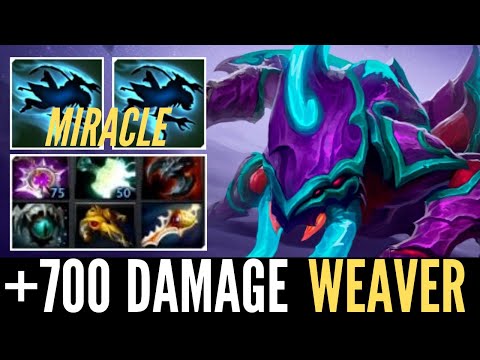 MIRACLE [Weaver] Beyond Godlike +700 Damage and 700 Movement Speed Destroy Ranked Game 7.26 Dota 2