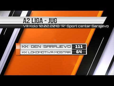 KK "GEN" Sarajevo-KK "LOKOMOTIVA" Mostar- A2 Liga Jug KSBIH Kolo