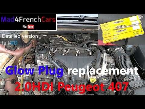 Glow Plugs Replacement 2.0HDI Peugeot 407 / Citroen C5