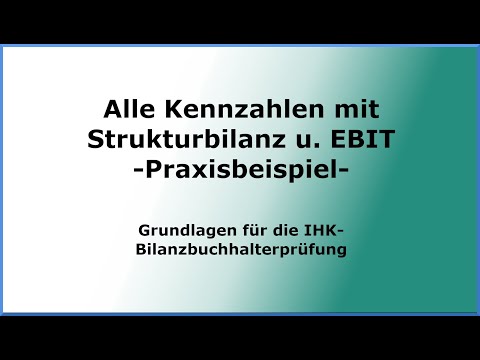 Bilanzanalyse - Ermittlung aller Kennzahlen anhand eines Praxisbeispiels - Grundlagen BiBus