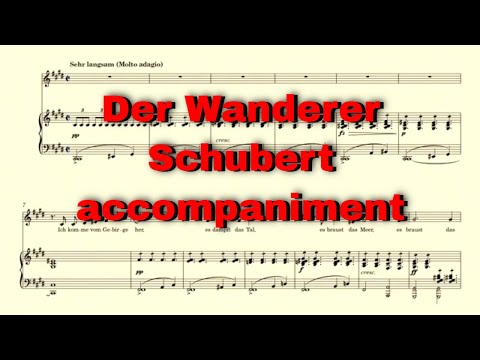 Der Wanderer accompaniment C# minor with score - Schubert