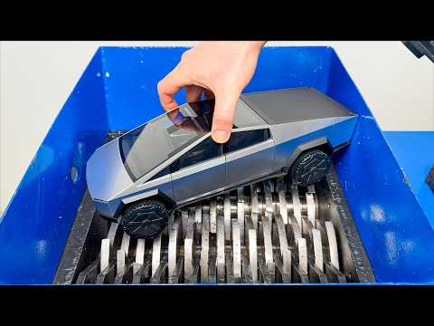 Tesla CYBERTRUCK Model Car vs Real Shredder!