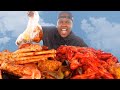 SPICY CRAWFISH SNOW CRAB SEAFOOD BOIL MUKBANG