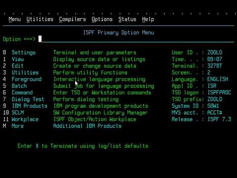 ZSTART - the ISPF startup command (profile variable)