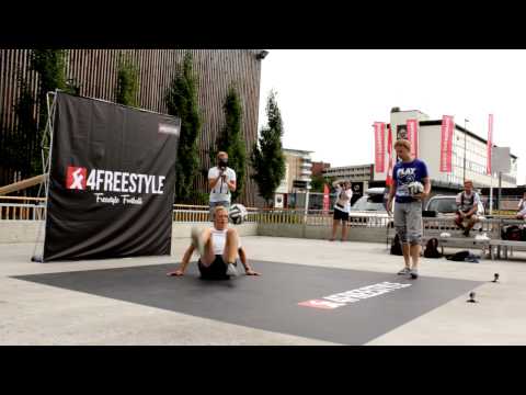 3rd place battle - Jonathan Olsen vs Brynjar Fagerli - Norwegian Freestyle Fooball Championship 2014