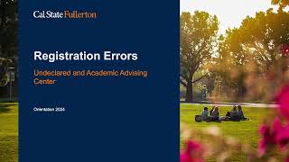 Registration Errors