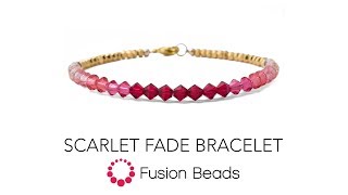 Learn How to Create the Scarlet Fade Bracelet Featuring Swarovski Crystal Scarlet Beads