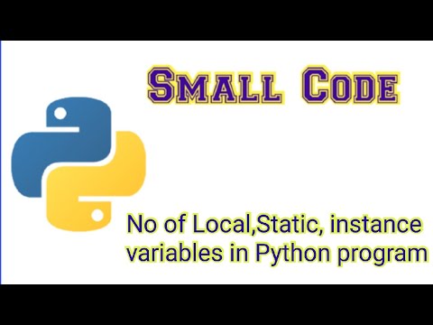 Number Of Static Instancelocal Variable In Any Python Program
