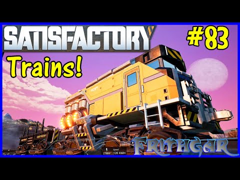 Let's Play Satisfactory #83: Riding The Rails!
