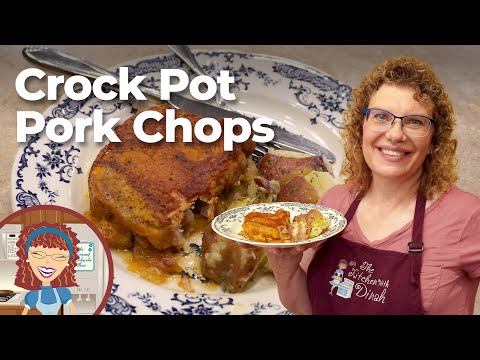 Crock Pot Pork Chops | Crock Pork Chops with Apples and Onions | Easy Pork Chop Dinner