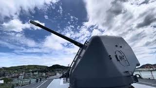 23/8/5 長崎出島にて海上自衛隊護衛艦こんごうによる、主砲展示