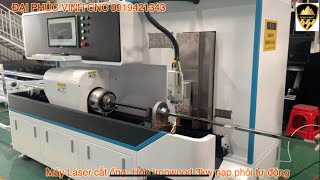 Combo laser cắt ống cắt hộp 3D 5 trục Ironwood 3000W nạp phôi tự động