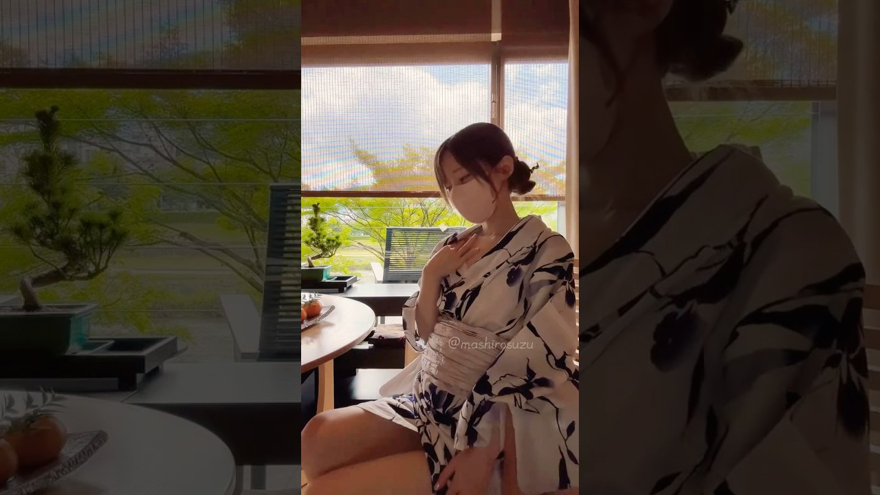 見えそう 浴衣着たら暑くて… #夏休み #浴衣女子