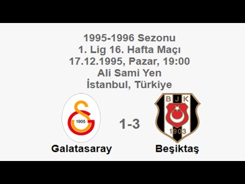 Galatasaray 1-3 Beşiktaş 17.12.1995 - 1995-1996 Turkish 1st League Matchday 16 + Post-Match Comments
