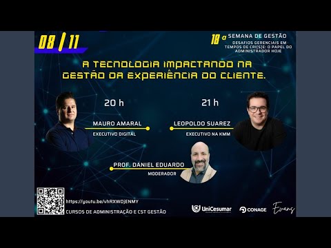 , title : '08/11 - 19h A TECNOLOGIA IMPACTANDO NA GESTÃO DA EXPERIÊNCIA DO CLIENTE'