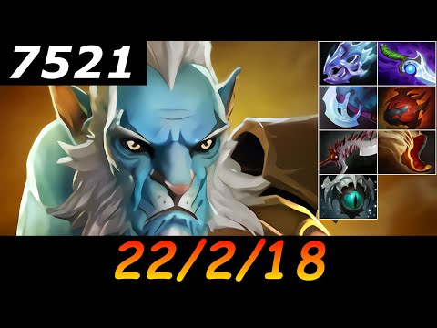 Dota 2 Phantom Lancer 7521 MMR 22/2/18 (Kills/Deaths/Assists) Ranked Full Gameplay