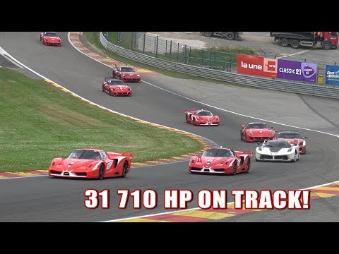Ferrari Corse Clienti At Spa With 15 FXXK, 16 599XX & 5 FXX!!