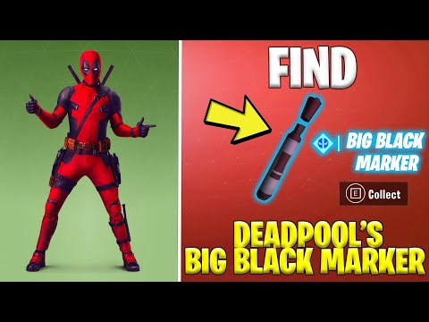 FIND DEADPOOL'S BIG BLACK MARKER *Shortest Location Guide* | Fortnite Season 2
