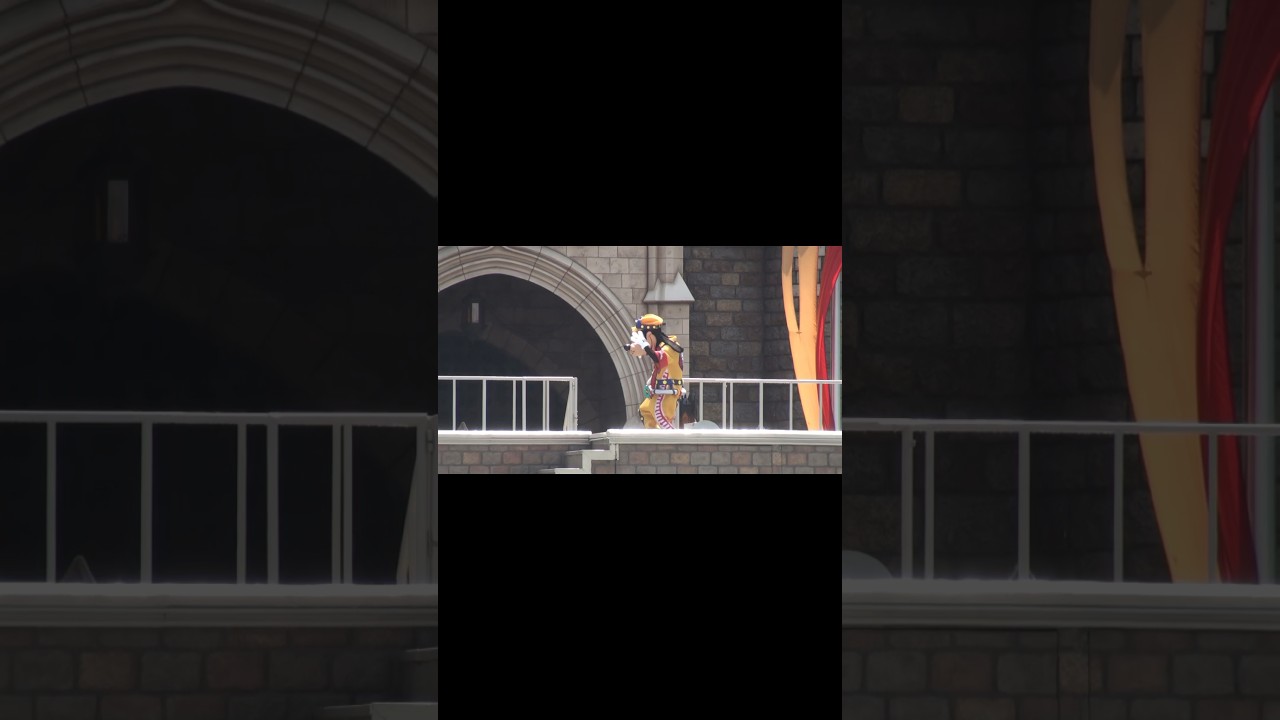 グーフィーにお姫様抱っこされるミニー（TDLクール・ザ・ヒート）