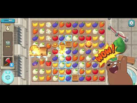 We Bare Bears Match3 Repairs Level 307 - No Boosters