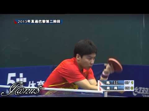 2013 China Trials for WTTC: CHEN Qi - ZHOU Yu [HD] [Full Match/Short Form]