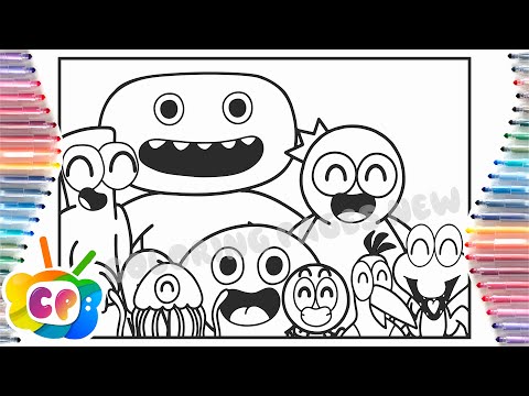 Rainbow Friends with Garten of BanBan coloring/Roblox Rainbow Friends/BEAUZ - Illusion [NCS Release]