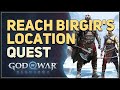 Reach Birgir's location God of War Ragnarok