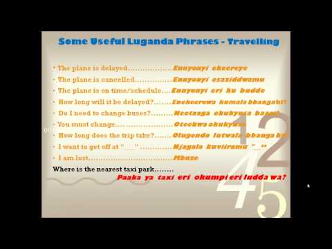 eLuganda basics- Useful  Phrases  travelling