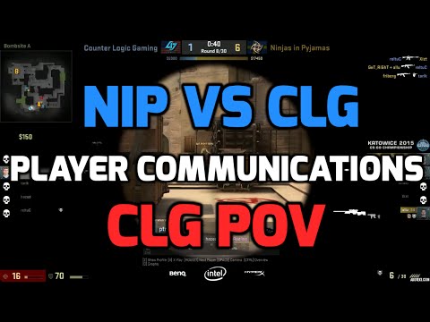 Katowice 2015 - NiP vs CLG with players communications (CLG POV English)