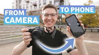 How To Transfer Files from Canon EOS R8 Camera to Phone! Canon Camera Connect App!