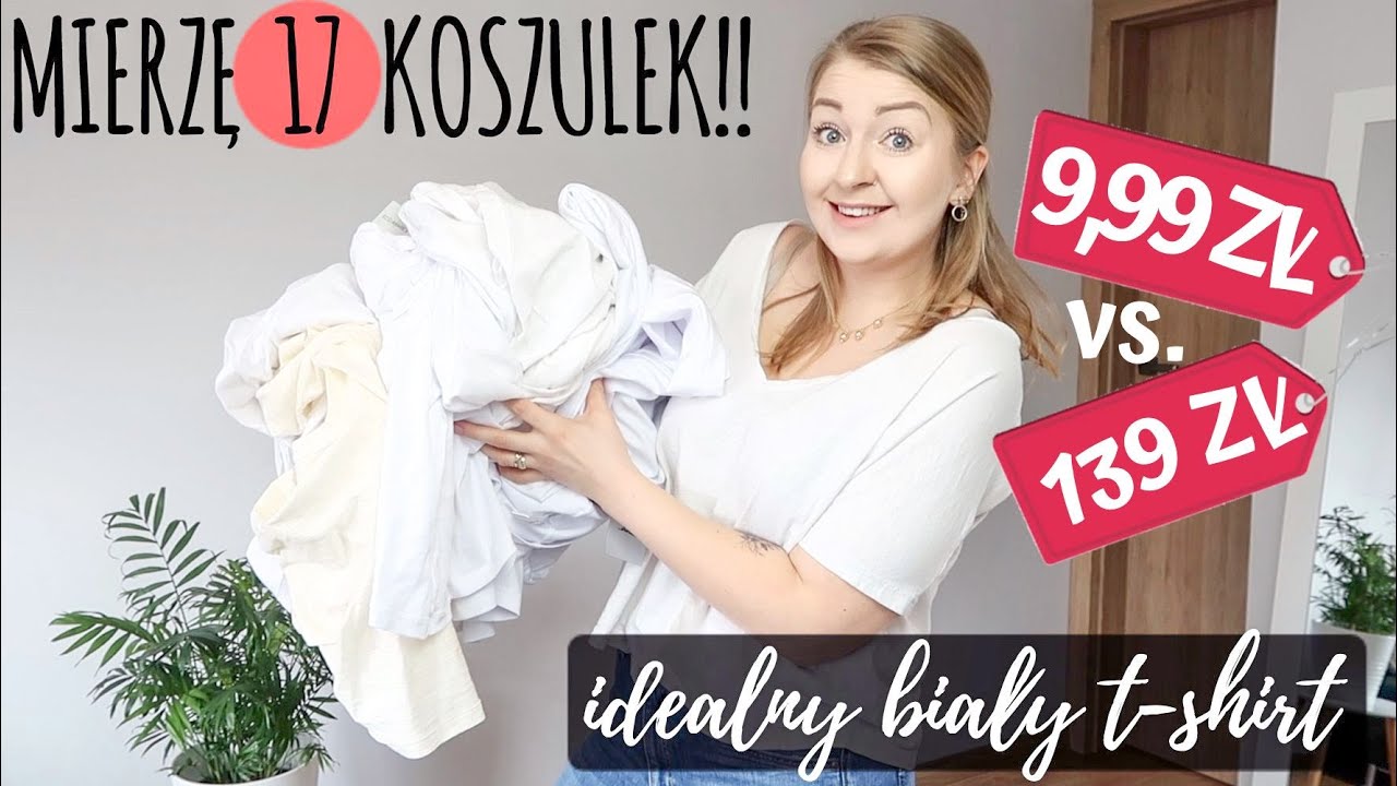 IDEALNY BIAŁY T-SHIRT 👕 MIERZĘ 17 KOSZULEK Z RÓŻNYCH PÓŁEK CENOWYCH!!