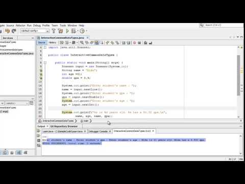 Learn Programming in Java - Lesson 02 : Variables, Data Types and Assignment.