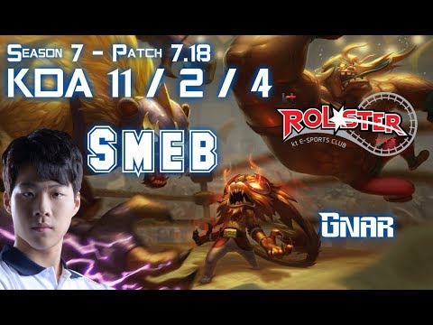 KT Smeb GNAR vs CHO'GATH Top - Patch 7.18 KR Ranked