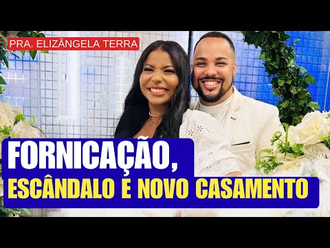 Four months after scandal involving ex-fiancé, pastor Elizângela Terra marries pastor.