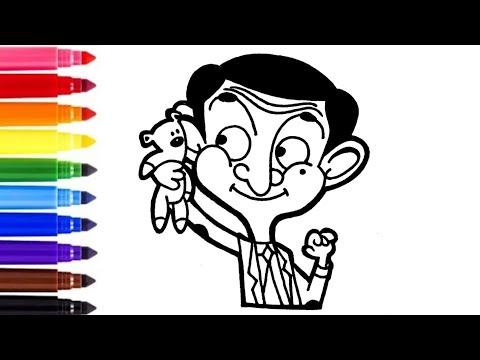 How to draw Mr.Bean | Mr.Bean Cartoon Drawing, Painting and Coloring for Kids | Child art