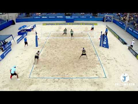 QUARTAS: George/Andre BRA 2x1 Partain/Benesh USA 2-1 (23-21, 17-21, 15-13)
