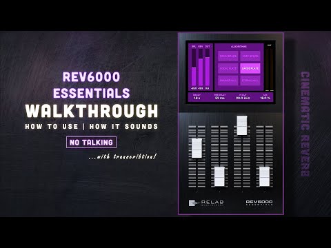 Relab Development - REV6000 Essentials Reverb || How to use - How it sounds - Walkthrough (no talk)