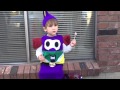 Braxton In His Larry Boy Costume