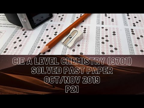 CIE A Level Chemistry Solved Past Paper Oct/Nov 2019 P21